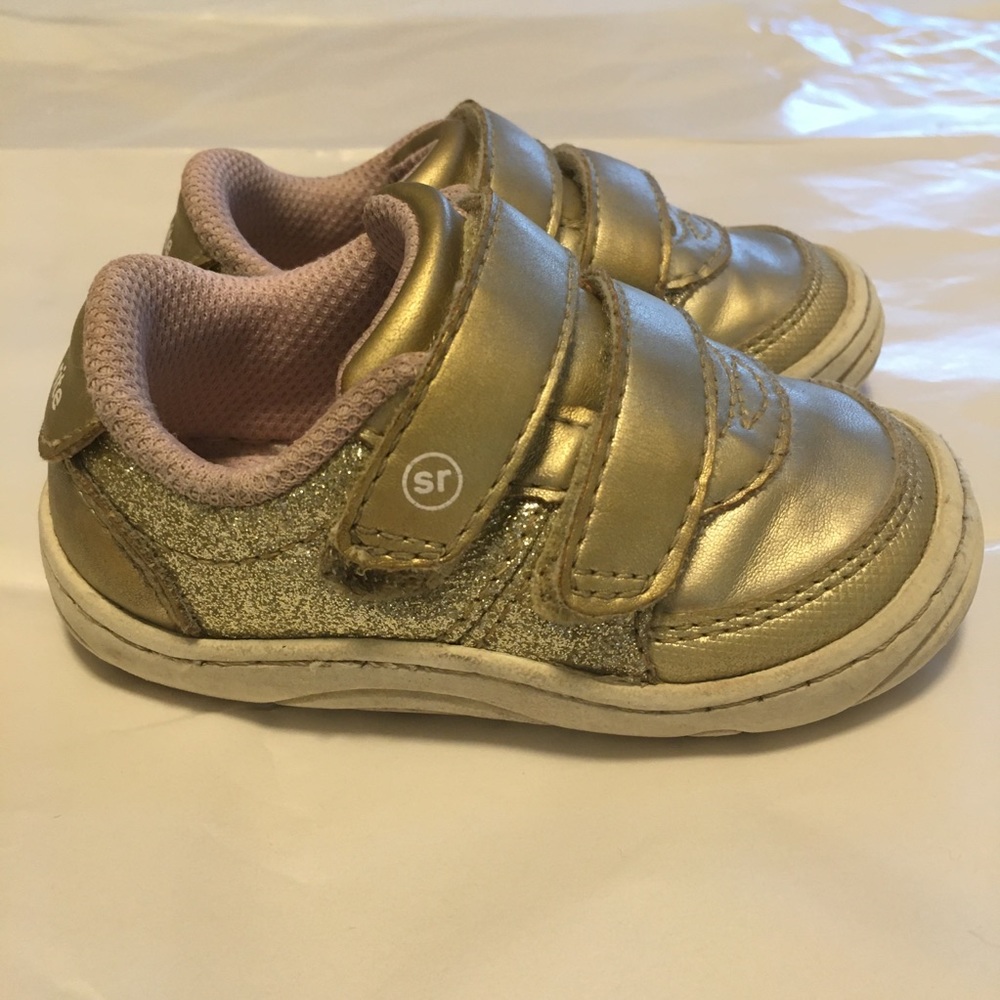 Stride Rite Baby Gold Shoes Velcro 4